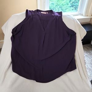 EVRI Purple, Flowy, Sleeveless Blouse 3x.